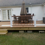 Ridge NY -  Deck with Corner Stairs